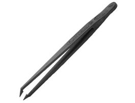 ESD Safe Plastic Tweezer, Tips; Bent, Angled, Pointed, 11.5 cm