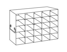 Upright Freezer Rack for 25-Place Slide Boxes, 5 x 5 Array