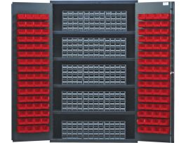 CABINET W/RED BIN AND 240DRAWER STL 48IN