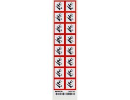 GHS Environmental Picto Labels: Vinyl, Black/Red on White, 1" H x 1" W, 1" H x 1" W x 0.004" D