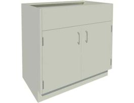 Standing Height Sink Cabinet, 2 Door, 36" Wide