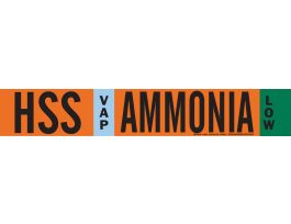 HSS VAP AMMONIA LOW Pipe Marker, 2.25" H x 14" W, Fits Pipes 2.5" Dia. Thru 7.875" Dia.