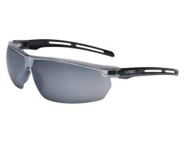Uvex Tirade™ Seald Eyewear, Gloss Black Frame, Silver Mirror Lens, Uvextra AF