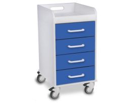 BLUE POLY COMP 4DRWR CART