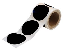 ToughStripe® Floor Marking Tape Dots - Polyester, Solid Color, Black, 3.5"