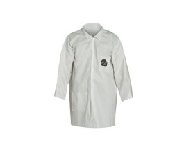 ProShield® 60 Lab Coat, Collar, Open Wrists, Ext. Below Hip, Front Snap Closure, 30/CS, White