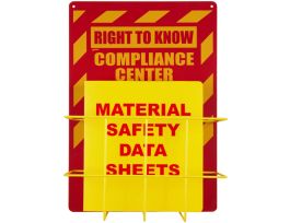 RTK Compliance Center With SDS Binders 20 in H x 14 in W Yellow on Red