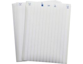 LaserTab Polyester Lbls 0.375 in H x 0.5 in W White 31/PK