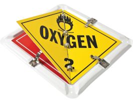 FLIP-FILE PLACARDS Multiple Legends Sign, 13.625 " H x 13.625 " W x .938 " D, Aluminum