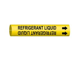 Refrigerant Liquid Pipe Marker, 2" H x 2" W, Fits Pipes 2.5" Dia. Thru 3.875" Dia.