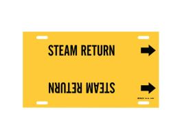 Steam Return Pipe Marker, 10" H x 24" W, Fits Pipes 8" Dia. Thru 9.875" Dia.