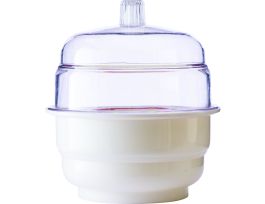 Abdos Desiccator with a clear Polycarbonate (PC) top and a white Polypropylene (PP) Plate (Diameter 150mm) 1/EA 