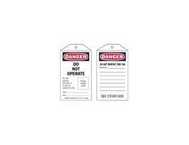 Photo Tags: DANGER Do Not Operate Do Not Remove This Lock Polyester 5.75x3 10PK