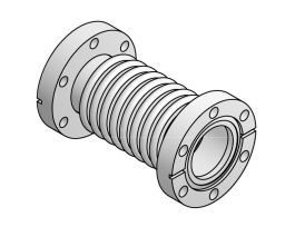 Bellows Hose, 1.33 inch CF Flange, 3.8 to 4.15 in., 321 Stainless Steel
