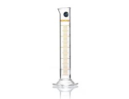 Borosil® Class B TC Graduated Measuring Cylinder with Pour Spout, Hexagonal Base, and Permanent Amber Graduations, 10 mL, 5/CS