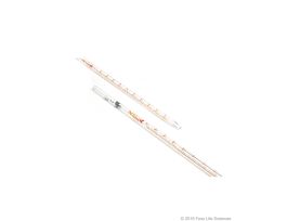 Borosil® Reusable Class A Mohr (Measuring) Pipettes (Pipets) with Permanent Amber Graduations and Individual Serial Numbers, Batch Certificate, 2mL (0.02mL Intervals), 10/CS