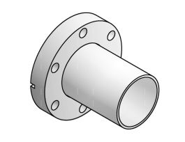Half Nipple Fitting, 1.33 inch CF Flange, 1.5 in. Length, 0.75 in. Tube O.D.