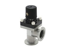 Vacuum Isolation Valve, Cv, NW25 ISO-KF, Angle Ports, Viton, Manual
