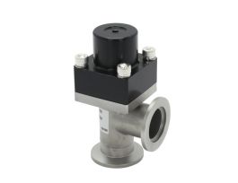 Vacuum Isolation Valve, Cv, NW25 ISO-KF, Angle Ports, Viton, 24 VDC solenoid