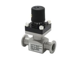 Vacuum Isolation Valve, Cv, NW16 ISO-KF, Inline Ports, Viton, Manual