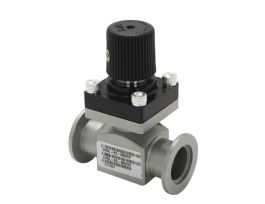 Vacuum Isolation Valve, Cv, NW25 ISO-KF, Inline Ports, Viton, Manual