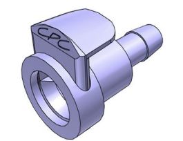 CPC MPC Connector Coupling Body (Female) MPC17004T03 - MPC to 1/4" HB, Non-Valved, Polycarbonate (PC), Class VI, 50/PK