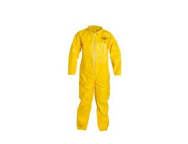 TYCHEM QC COVERALL ZIPPERED FRONT, 12/CS, Yellow
