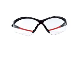 MACHINIST® PRO READERS BLACK FRAME, CLEAR LENS, 2.5 DIOPTER, DUAL WRAP-AROUND LENS, BAYONET TEMPLES WITH TPR