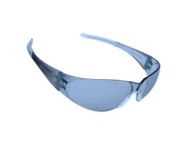 DOBERMAN™ FROSTED BLUE FRAME, LIGHT BLUE ANTI-FOG LENS, CLEAR GEL NOSE PIECE & TEMPLE SLEEVES