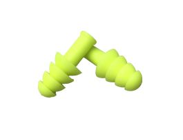 ENCORE™ YELLOW REUSABLE TPR EAR PLUGS, UNCORDED, NRR 27 DB, 100 PR/BOX,