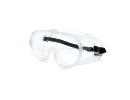 PERFORATED, CLEAR ANTI-FOG POLYCARBONATE LENS, ELASTIC STRAP