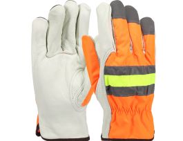 COW PALM HI-VIS ORANGE POLY BACK DRIVER