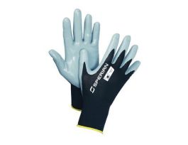 13 CUT- LGT WGT BLACK NYLON SHELL W/ GRAY NITRIL