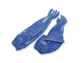 Nitri-Knit™ Supported Nitrile Gloves, Chemical Resistant, Rough, 26 in, Blue, 11/2X