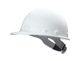 Roughneck P2 Hard Hat, Fiberglass, Reversable Headband, 8 Pt. Swingstrap Suspension, White