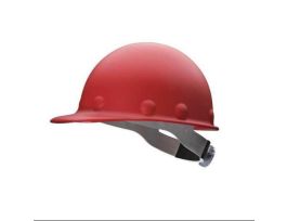 Roughneck P2 Hard Hat, Fiberglass, Reversable Headband, 8 Pt. Swingstrap Suspension, Red