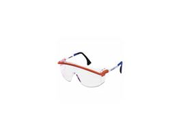 Uvex Astrospec 3000 Patriot (Red, White, Blue) Frame, Clear Lens, Uvextreme Anti-fog Coating, Duoflex Temples
