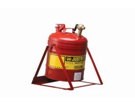 Type I Tilt Safety Can with Stand, 5 gallon, top 08540 faucet, S/S flame arrester, Steel, Red.