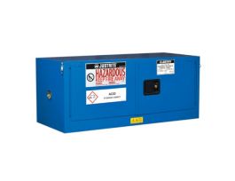 ChemCor® Piggyback Hazardous Material Safety Cabinet, Cap. 12 gals, 2 self-close doors, Royal Blue.