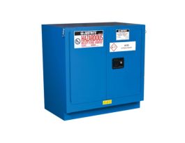 ChemCor® Undercounter Hazardous Material Safety Cabinet, Cap. 22 gal, 1 shlf, 2 s/c drs, Royal Blue.