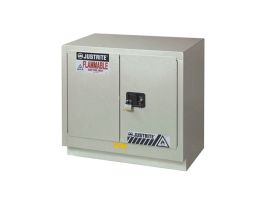 ChemCor® Under Fume Hood Corrosives/Acids Safety Cabinet, Cap. 23 gal., 1 shelf, 2 s/c doors, Silvr.