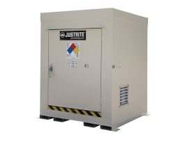 Non-Combustible Outdoor Safety Locker, 4-Drum, Explosion Relief Panels