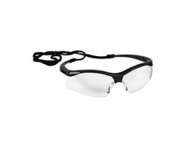 KleenGuard™ V30 Nemesis Small Safety Glasses, Clear Lens, Black Frame with Black Tips, Hard Coat, Neck Cord