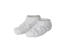 KleenGuard A40 Liquid & Particle Protection Shoe Covers, Elastic top, Vinyl sole, White, LG