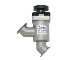 Poppet Valve, LoPro, NW40 ISO-KF, Inline Ports, Viton Seals, Manual