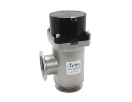 Poppet Valve, LoPro, NW50 ISO-KF, Angle Ports, Viton Seals, Pneumatic