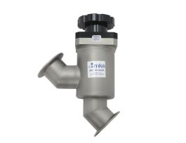 Poppet Valve, LoPro, NW50 ISO-KF, Inline Ports, Viton Seals, Manual