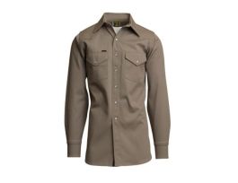 10 OZ. KHAKI HEAVY DUTYWORK SHIRT NECK SIZE 22