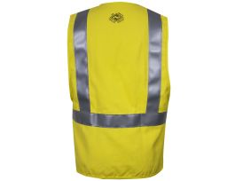 VIZABLE FR Deluxe Hi-Vis Zip Front Safety Vest, Type R Class 2