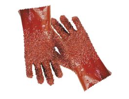 PERMA-RUFF RED PVC CHIPSURFACE TEXTURED GLOVE L